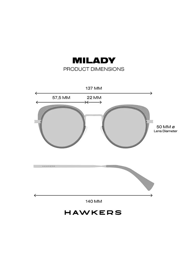 HAWKERS Fusion Nude MILADY Sunglasses for Women, Femenine. UV400 Protection. Official Product designed in Spain
