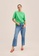 Mango green Short-Sleeved T-Shirt With Shoulder Pads 323FFAA8E53A8CGS_4