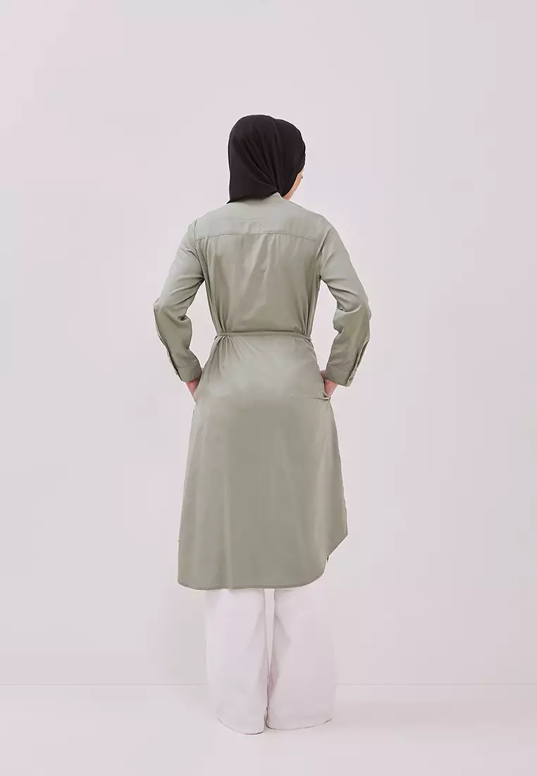 DUST Kemeja Tunik Aira Hijau ECOVERO™ (D. 1606)