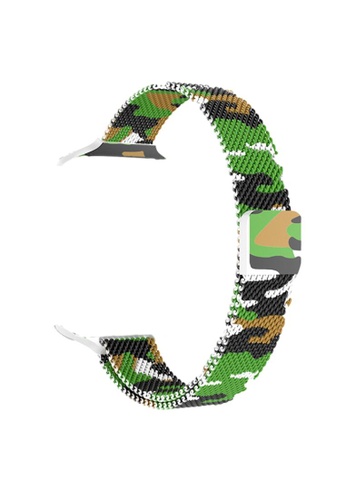 Kings Collection green Camo Green Stainless Steel Apple Watch Band 42MM / 44MM (for small wrist) (KCWATCH1128) ABA22AC26CEB3EGS_1