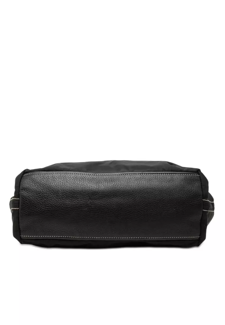 Pre-Loved Prada Vitello Trimmed Tessuto Tote