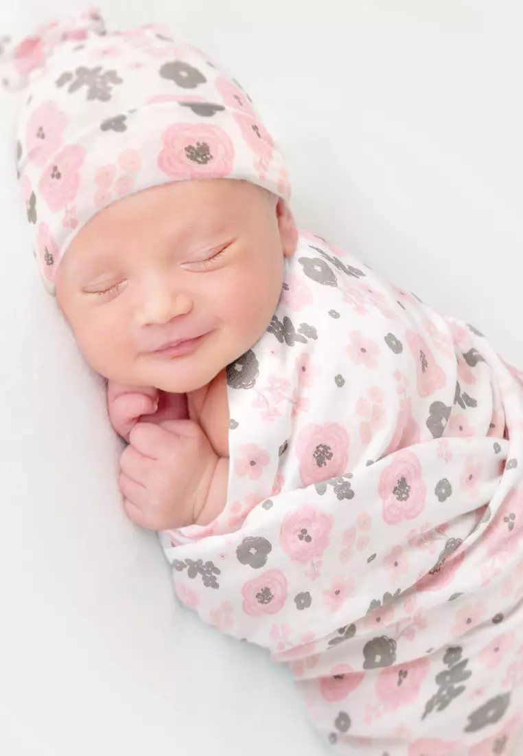 Stephen Joseph Bamboo Blanket And Beanie Set For Babies Zoo
