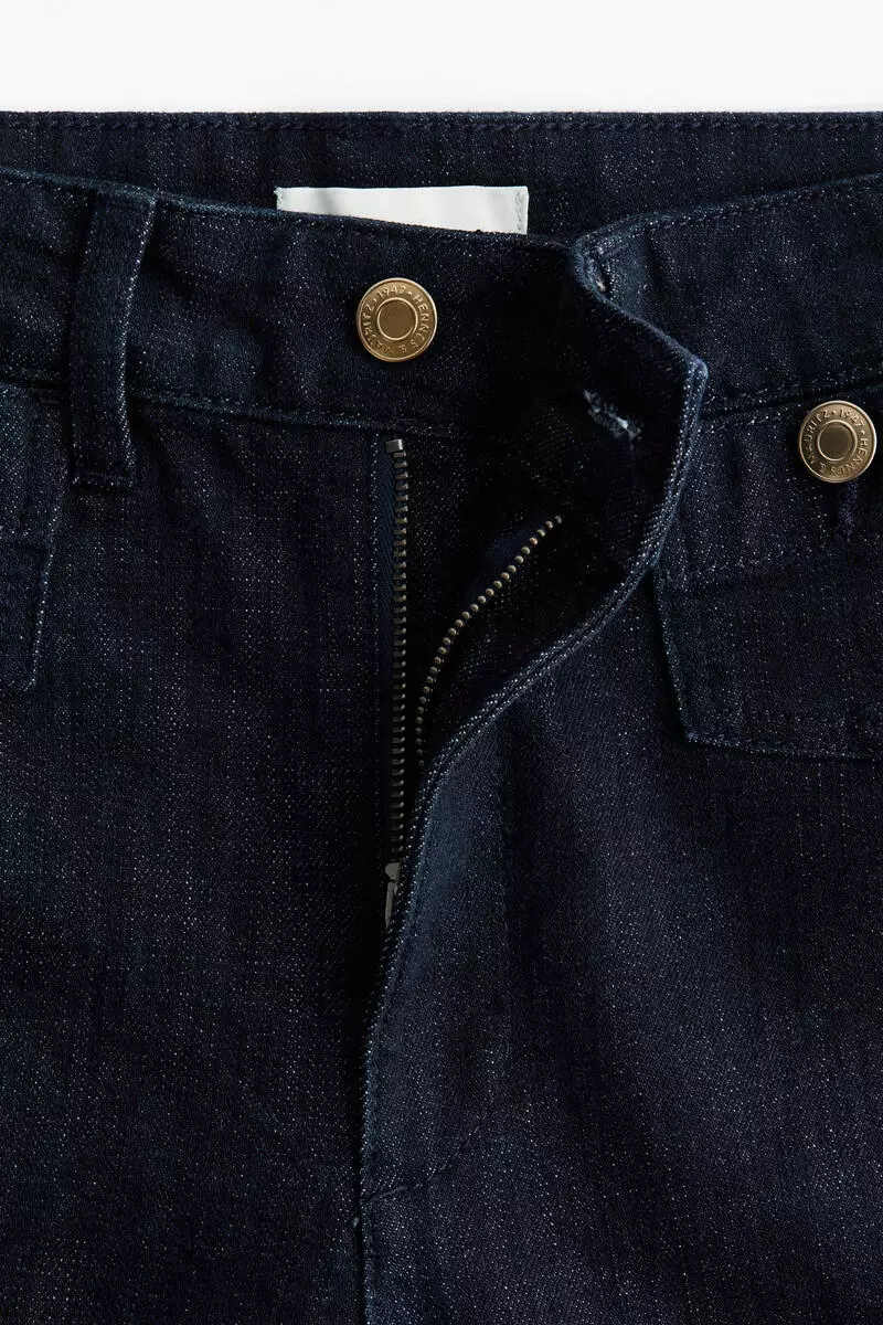 Wide High Waist Ankle Jeans