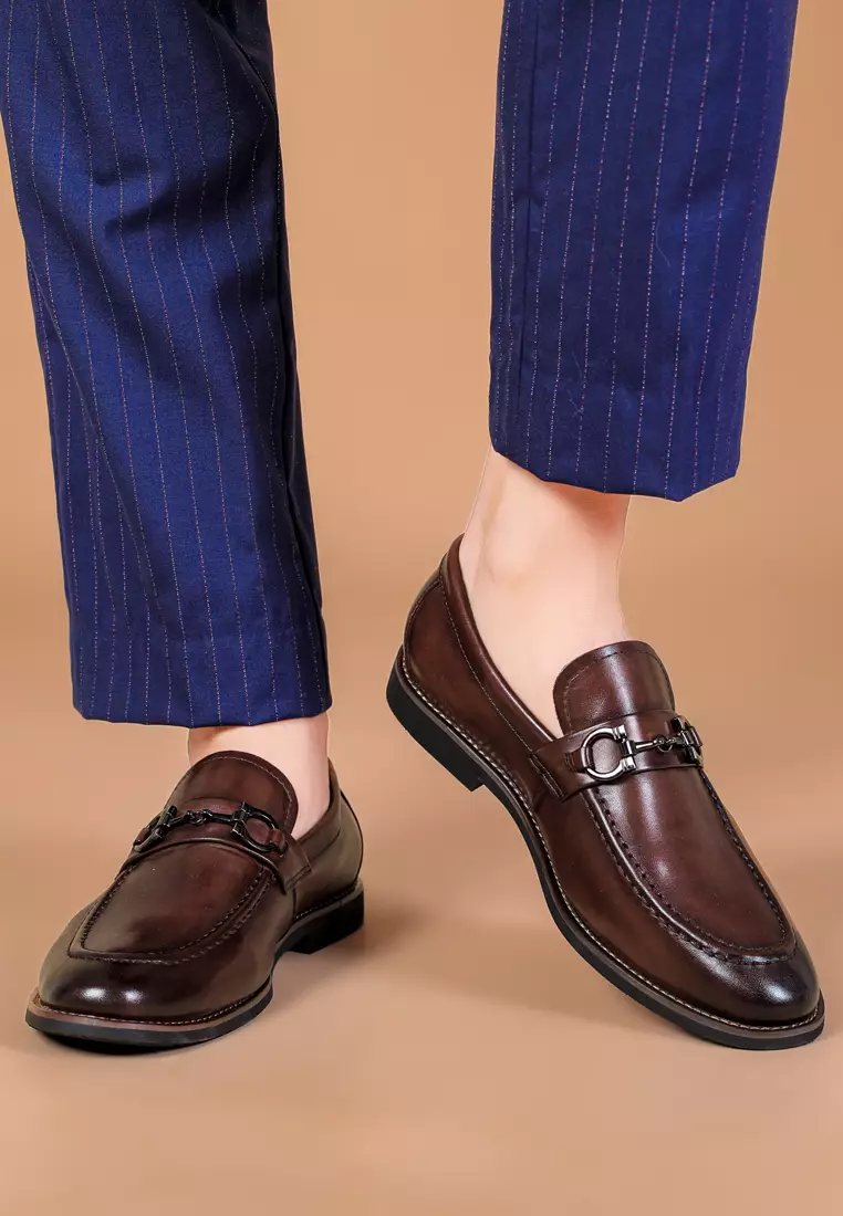 Grain Leather Horsebit loafers MK5050-2