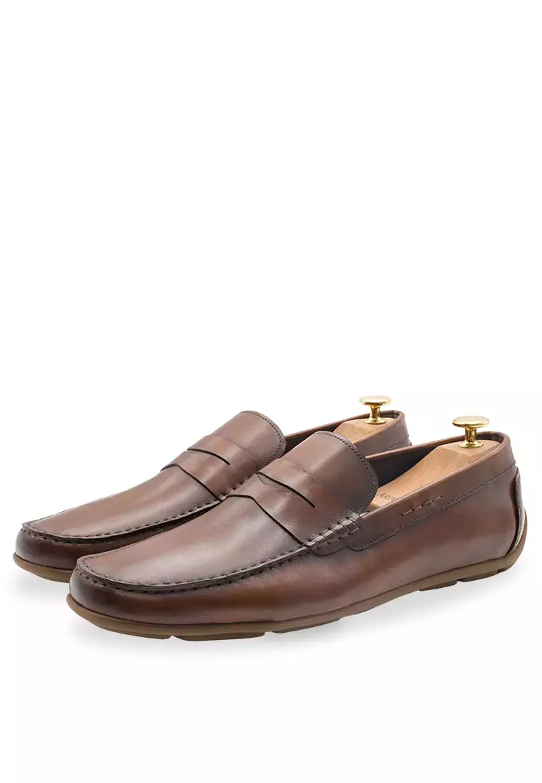 Gregores Chestnut Penny Moccasins