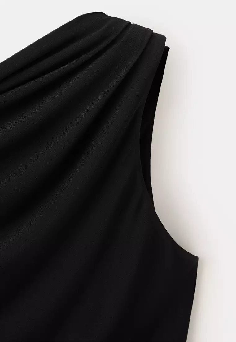 Asymmetrical Dress With Side Slit
