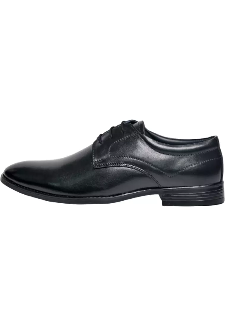 Men black clearance leather shoes