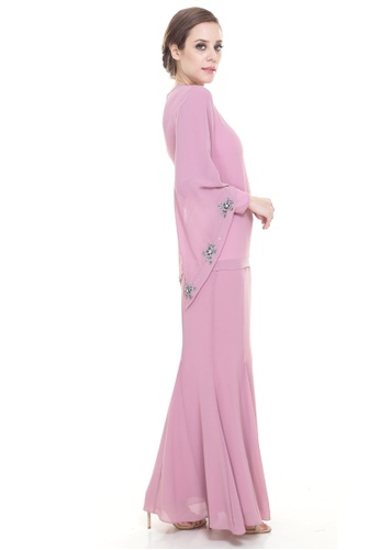 Melody Kurung Modern from Rina Nichie Couture in Pink