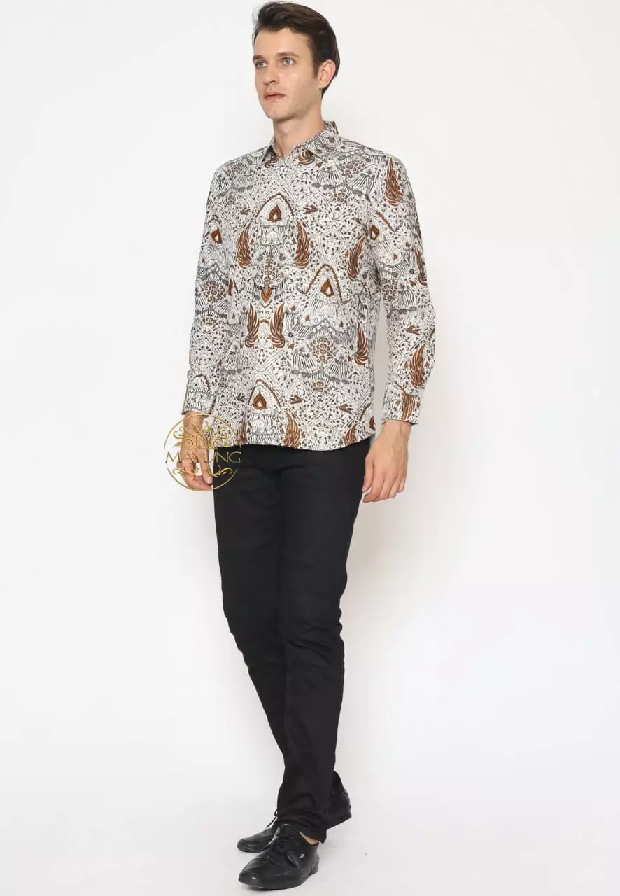Ningrat Kemeja Batik Pria Premium Slimfit Modern Lengan Panjang