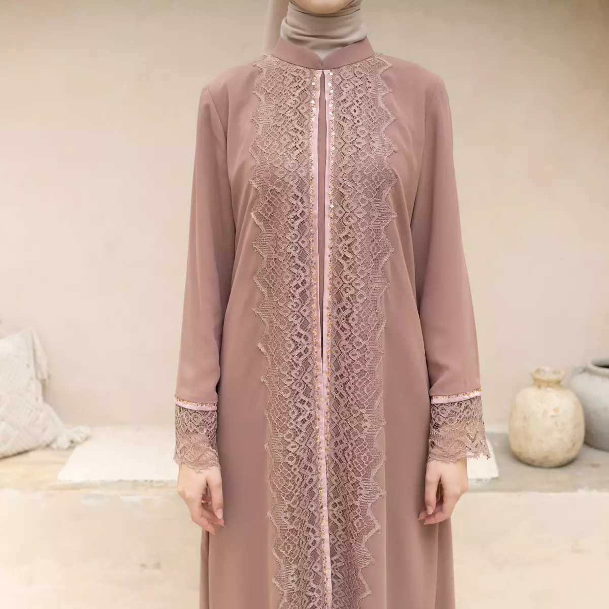 EPC Abaya Zafira - Moucha Mousse- Brocade Collection