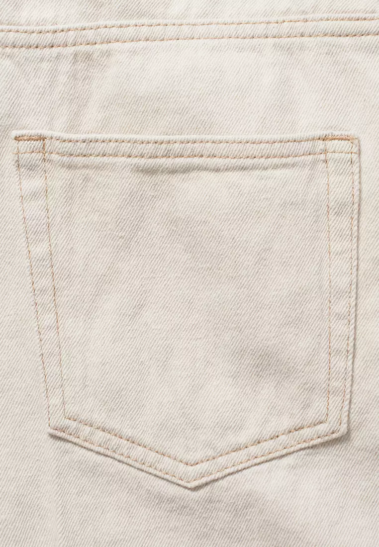 Wide-Leg Denim Shorts