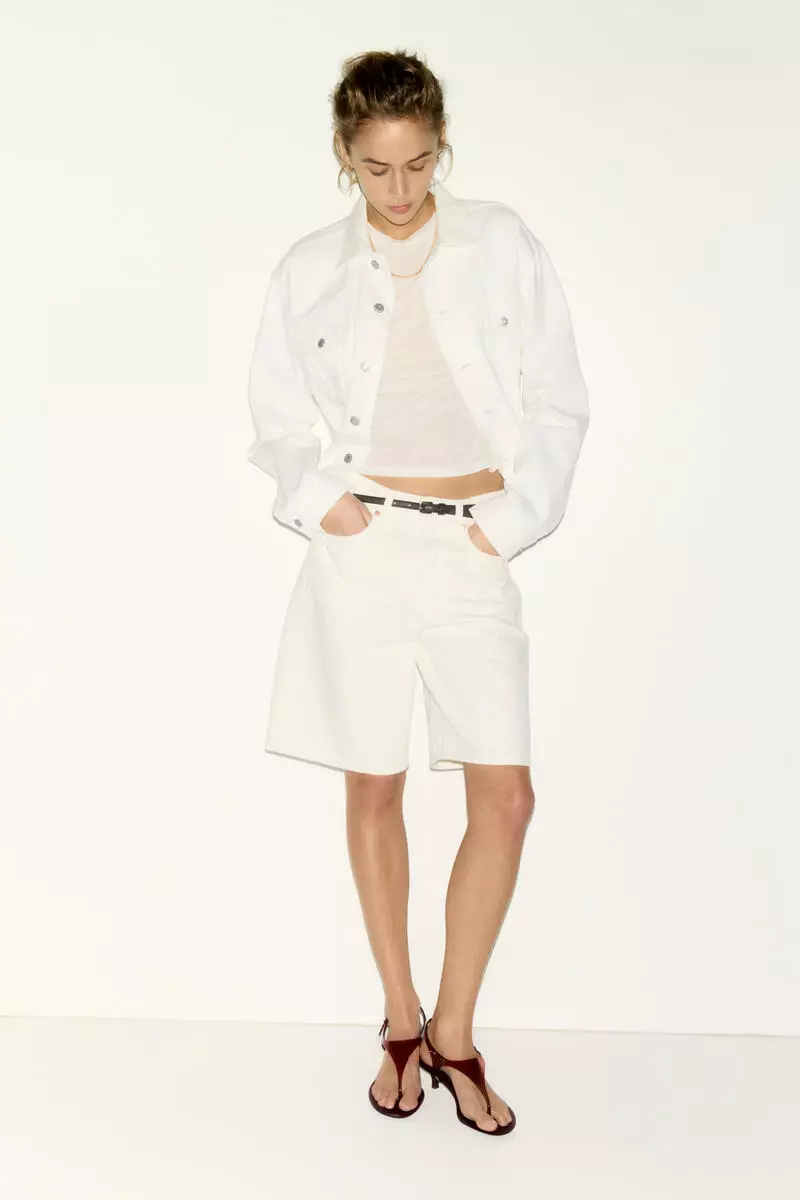 Denim Bermuda shorts