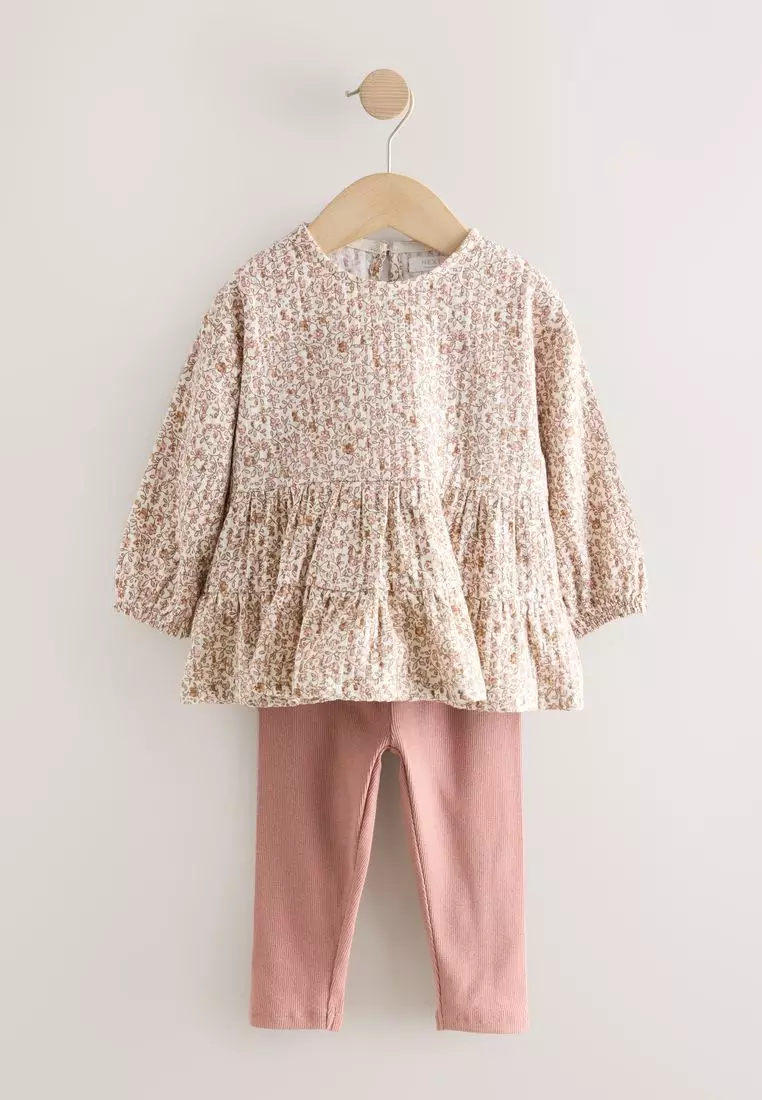 Long Sleeve Blouse and Leggings Set