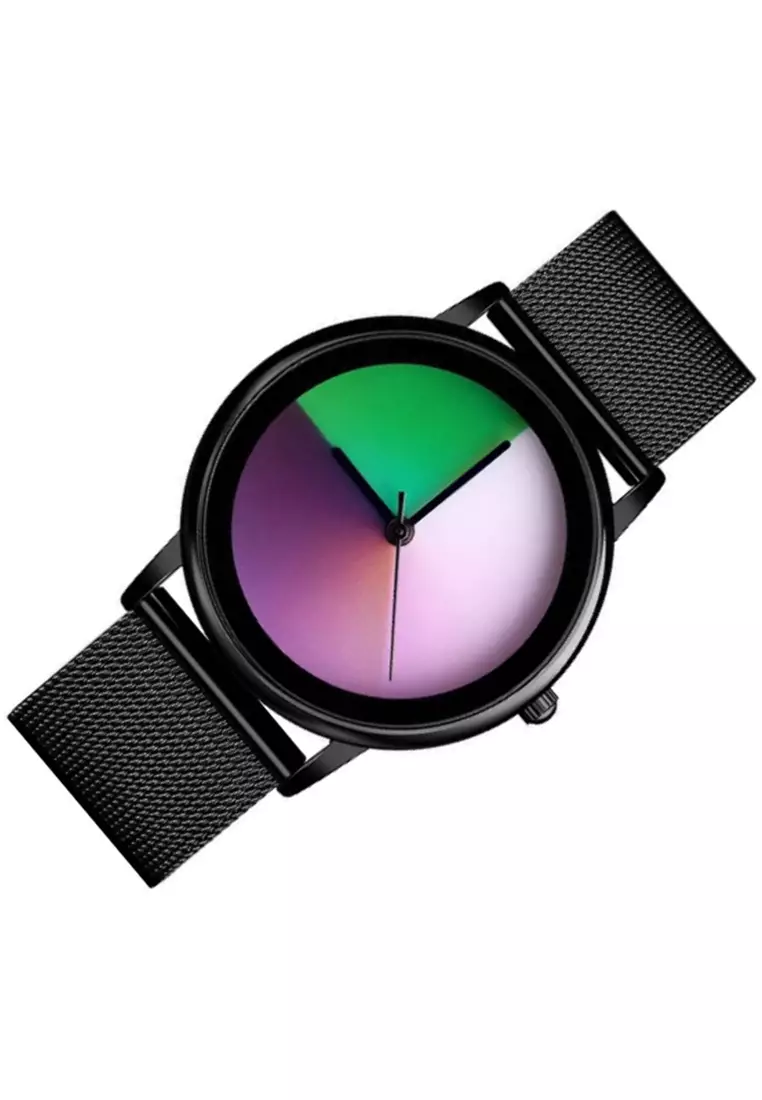 Jam Tangan Casual Analog Fashion Wanita Water Resistant 30m Strap Tali Material Mesh Steel QL09 ORIGINAL