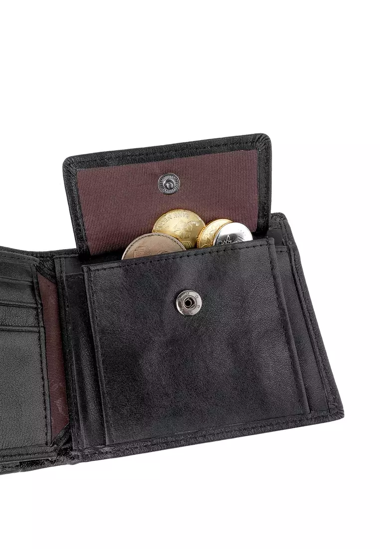 Gift Set - Leather RFID Wallet + 35mm Automatic Buckle Belt (禮盒 - 皮具錢包 + 腰帶) - 黑色