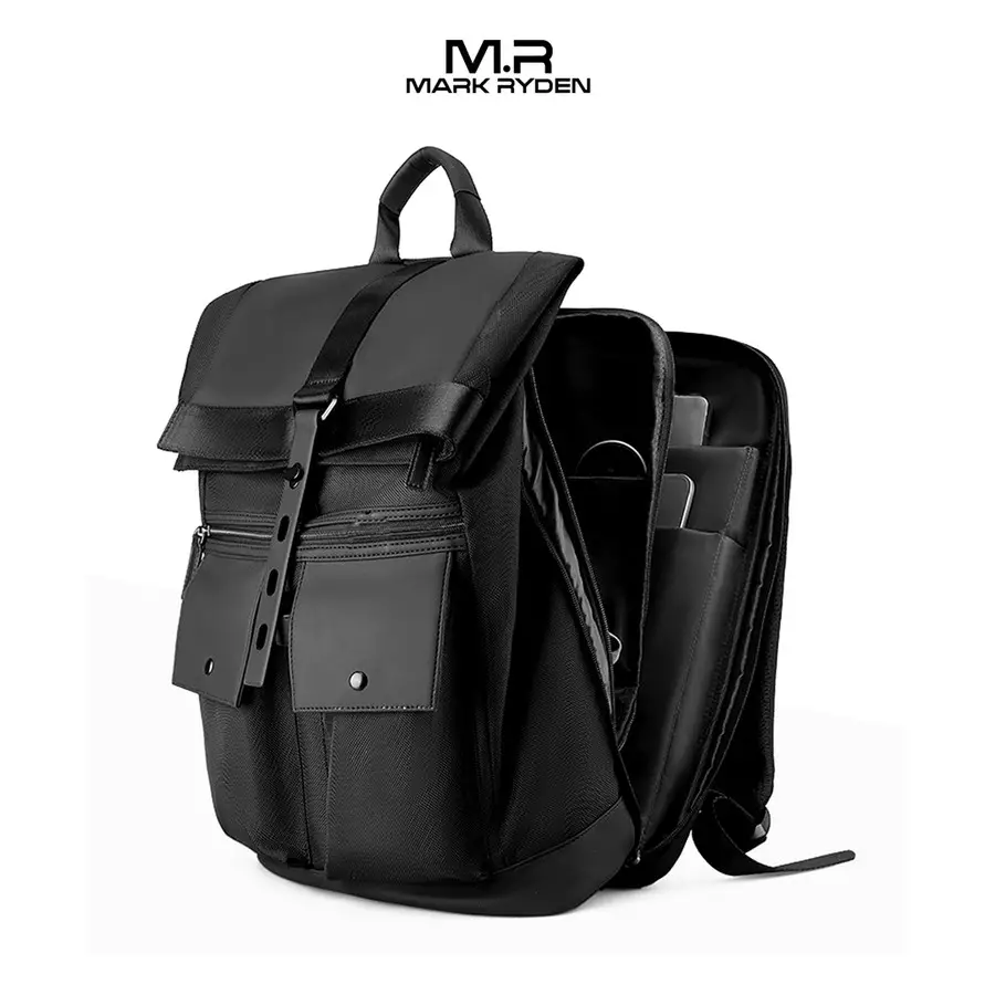 Mark Ryden MR1696 Tas Ransel Backpack Laptop Pria 15.6 Inch USB - BLACK