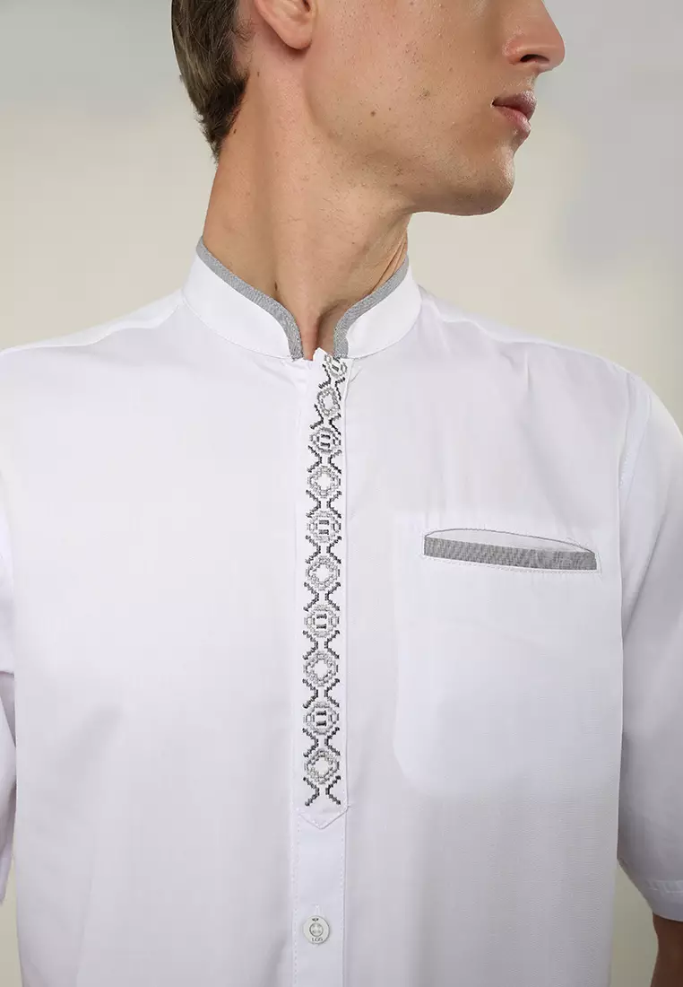 LGS - Baju Koko Pria - Lengan Pendek - Warna Putih - CSH.285.S1124K.360.C