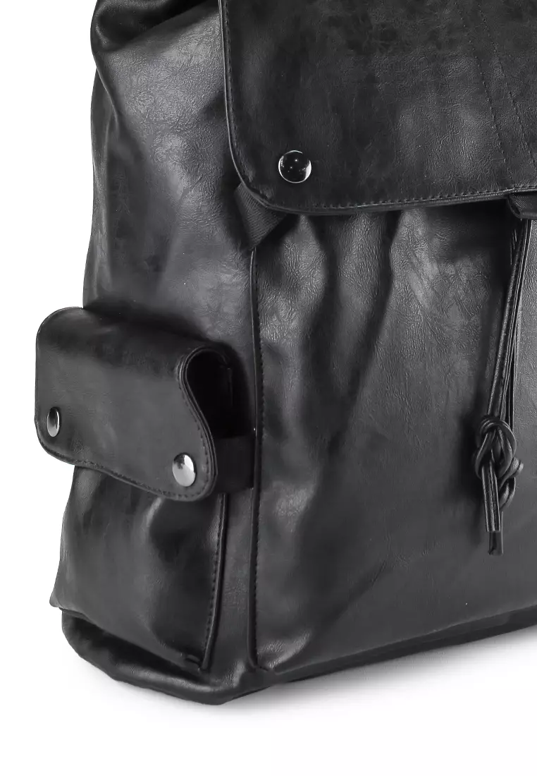 Pu Pocket Flap Large Backpack