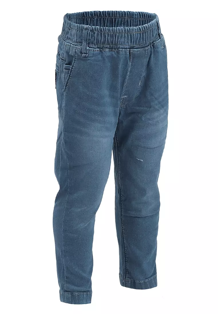 Wileen Celana Panjang Anak Unisex Skinny Jeans Motif Polos Kid Long Pants Material Denim ORIGINAL - Blue