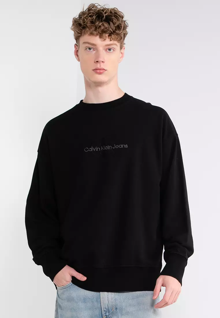 Calvin klein black sweatshirt outlet