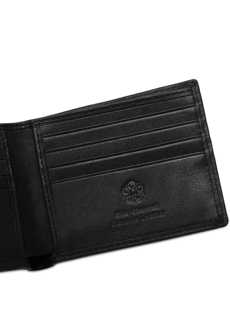 Men's Genuine Leather RFID Blocking Bi Fold Wallet