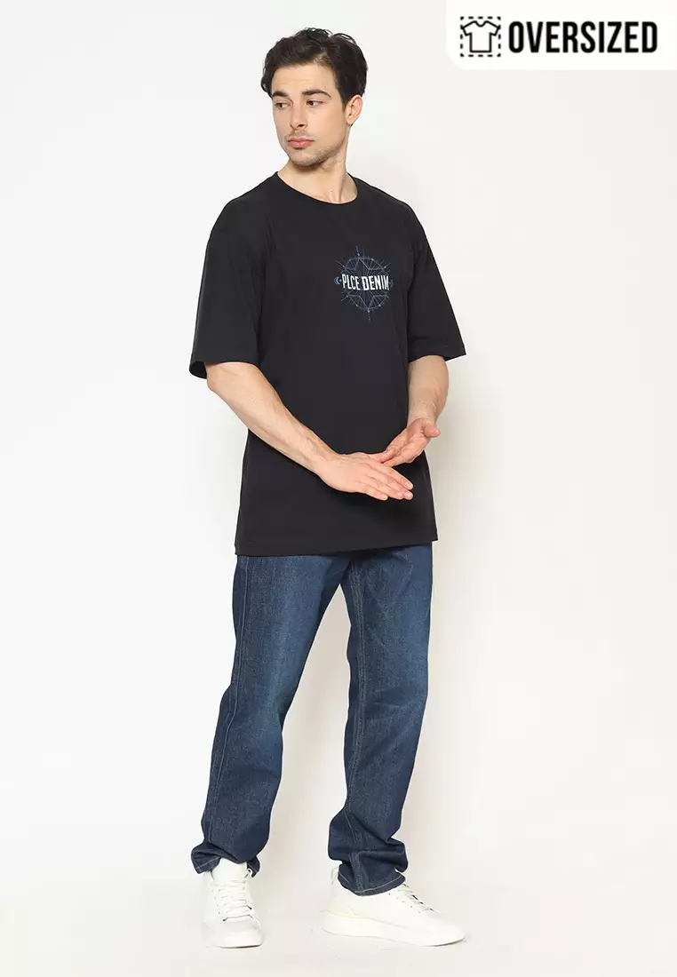 POLICE T-Shirt Cotton Oversized Pria 2079260061