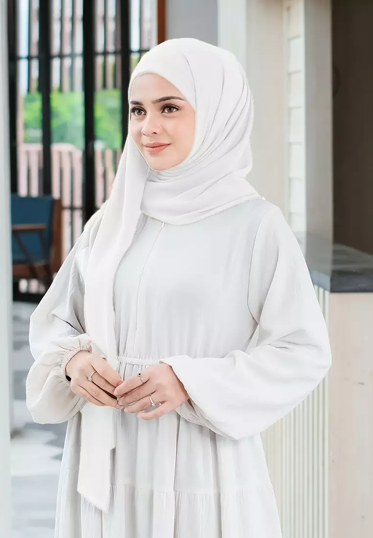 HIJAB INSTAN PAULA - BROKEN WHITE