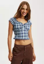 Stacey Check Navy/Multi