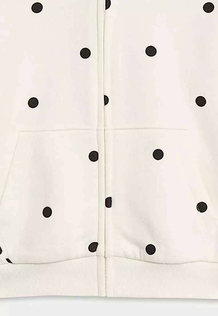 Cotton Rich Polka Dot Hoodie