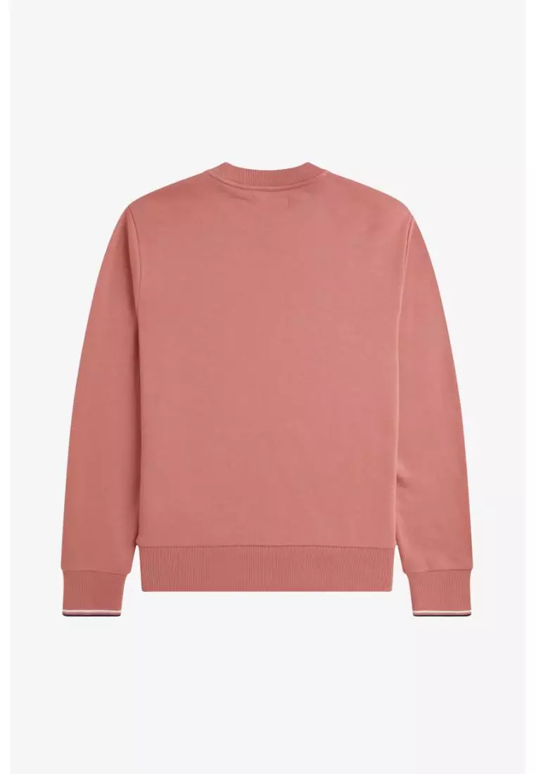 Fred Perry M7535 Crew Neck Sweatshirt (Putty Pink)