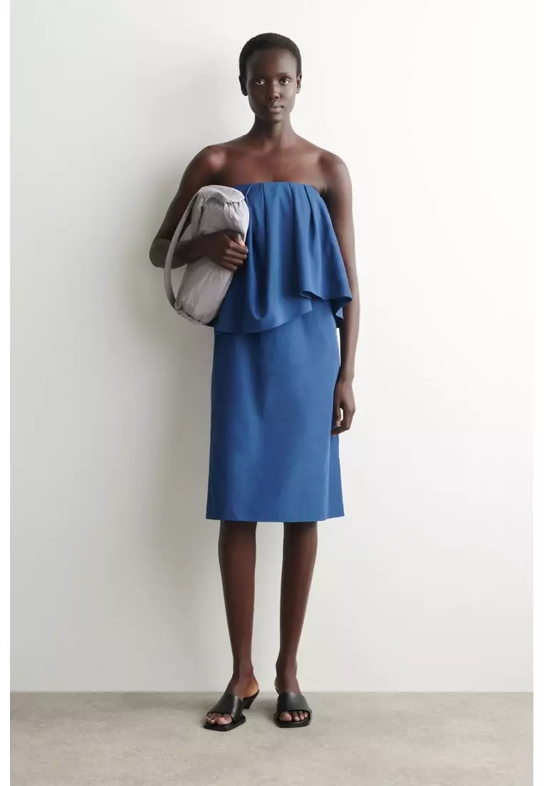 Buy COS LAYERED BANDEAU MIDI DRESS 2026 Online | ZALORA