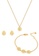 Grossé gold Grossé Gleam: gold plating, rhinestone pierced earrings GA61655 DE2CBAC1AF443CGS_3