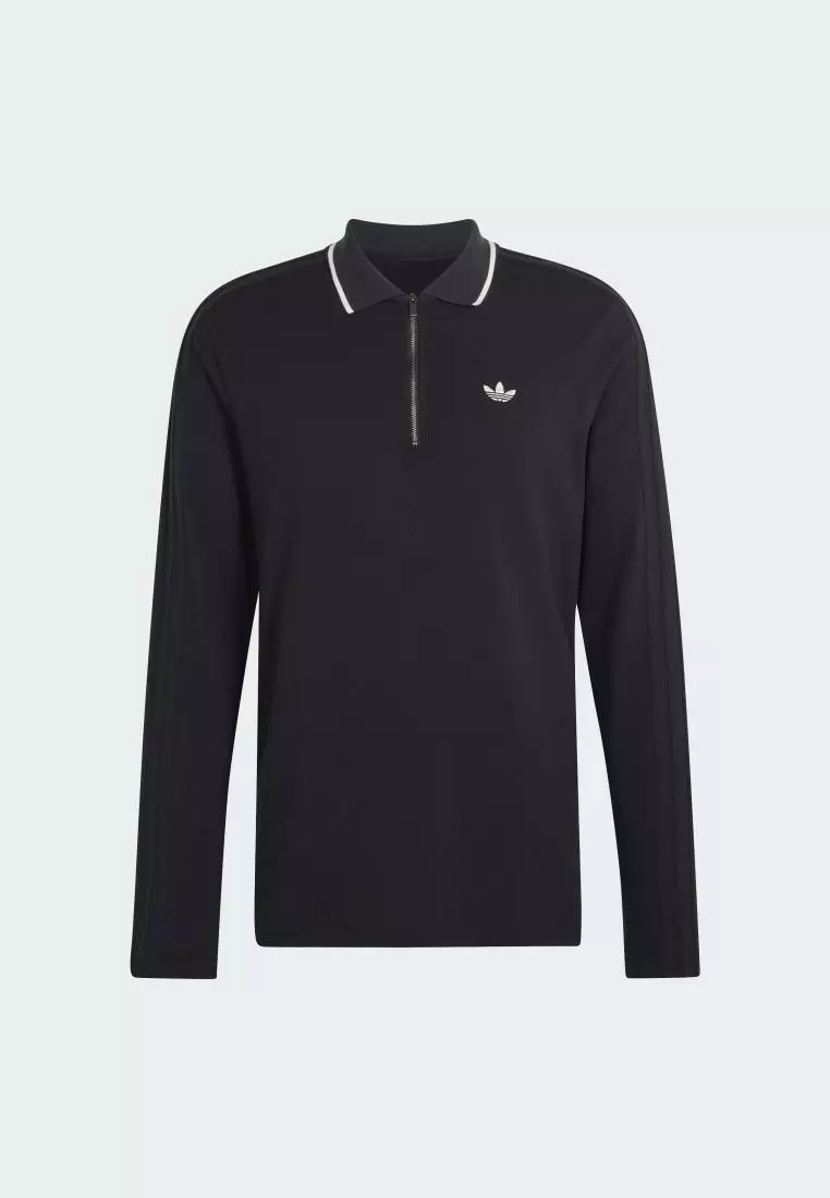 Buy ADIDAS Lifestyle 3 STRIPES ENGINEERED RIB LONG SLEEVE POLO