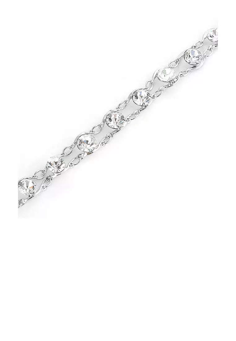 Glistening Bracelet with Silver Austrian Element Crystals