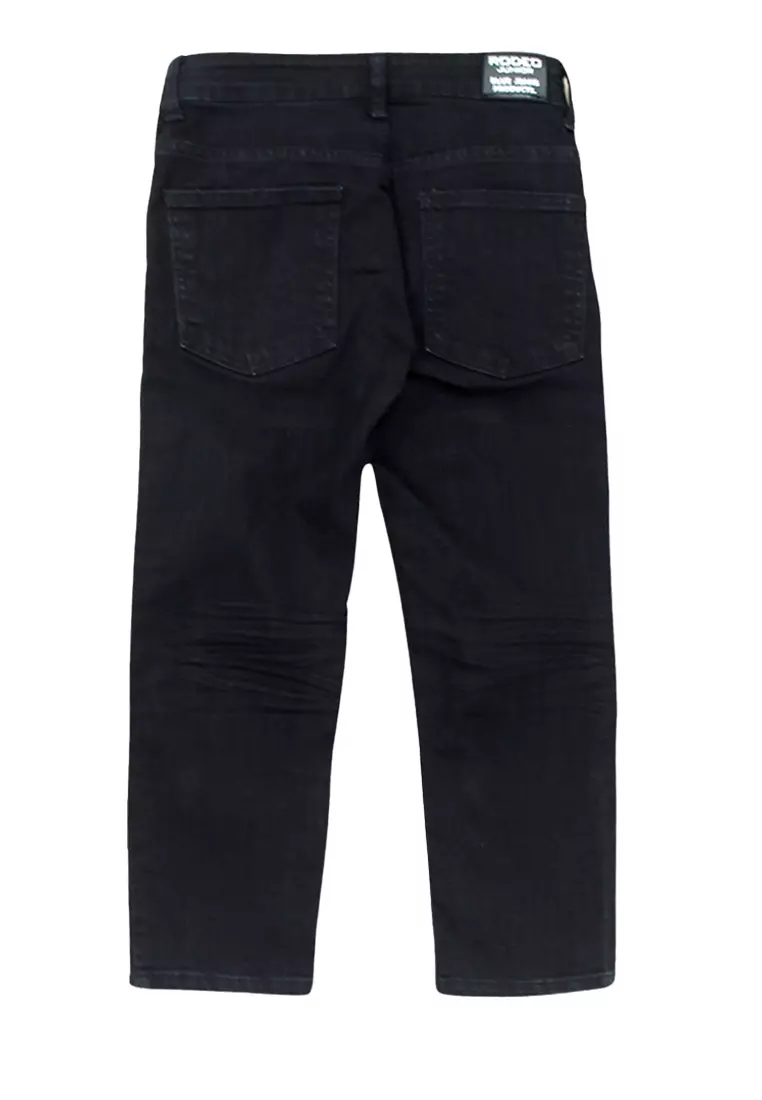 Jeans/ Celana Panjang Denim Anak Laki/ Rodeo Junior Blue Denim With Embro Detail