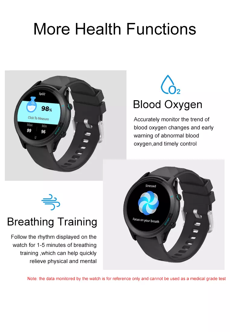SmartWatch Z123 Bluetooth Call Jam Pintar 24H Temperature Monitoring Sport Fitness Touch Screen AI Voice Assistant blue