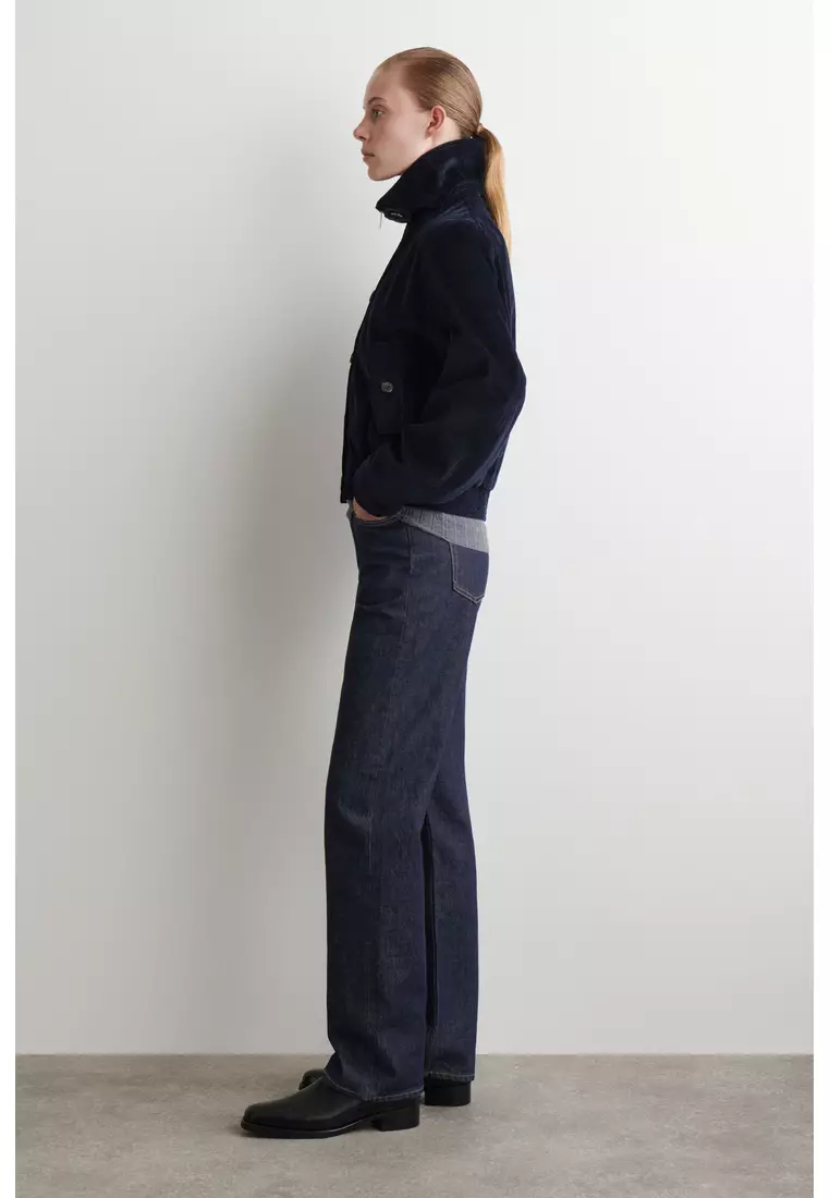 CORDUROY FUNNEL-NECK JACKET