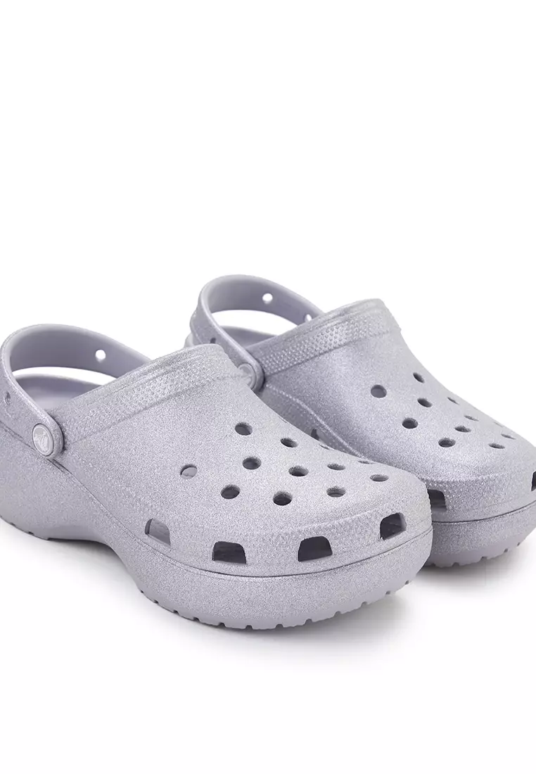 Classic Platform Glitter Clogw