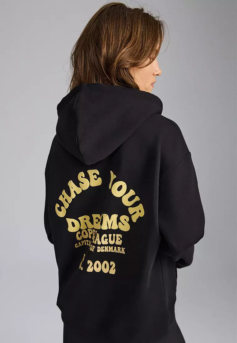 Printed Zipper Hoodie