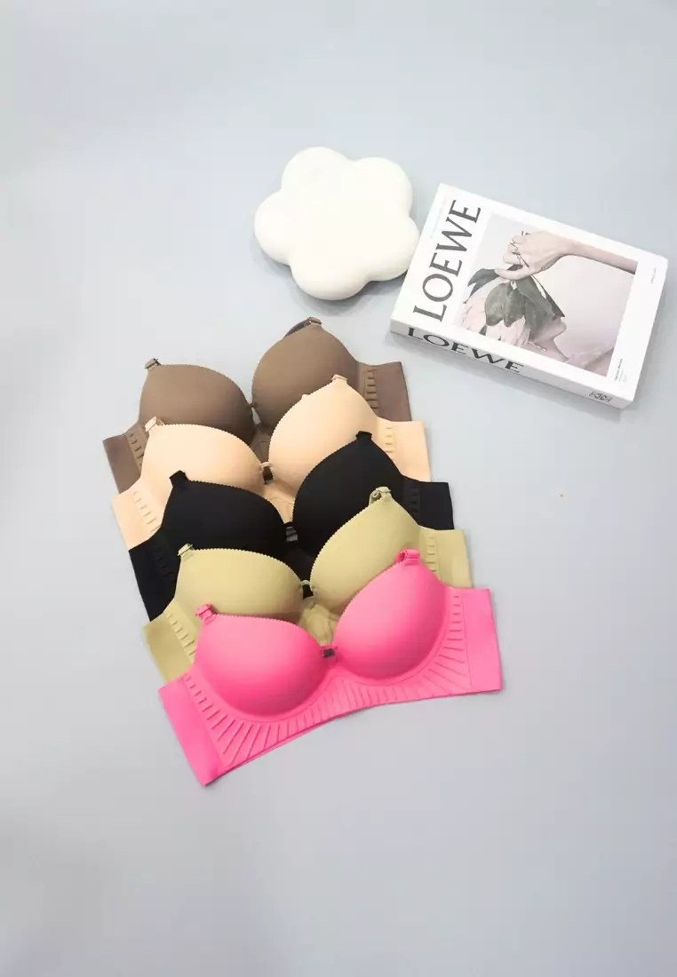 Nisa Seamless Wireless Bra in Brown