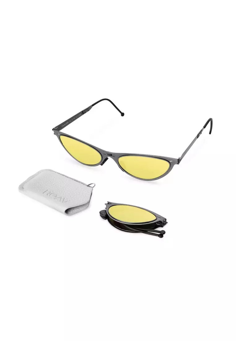 ROAV超輕極薄摺疊式太陽眼鏡 Athena 5003 Gunmetal / Copper Mirror 12.62