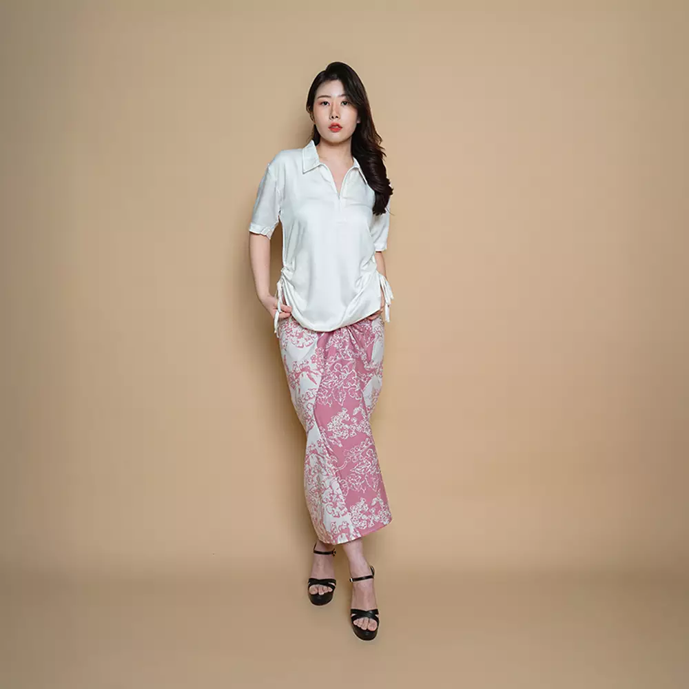 POLO SHIRT DRAWSTRING WHITE