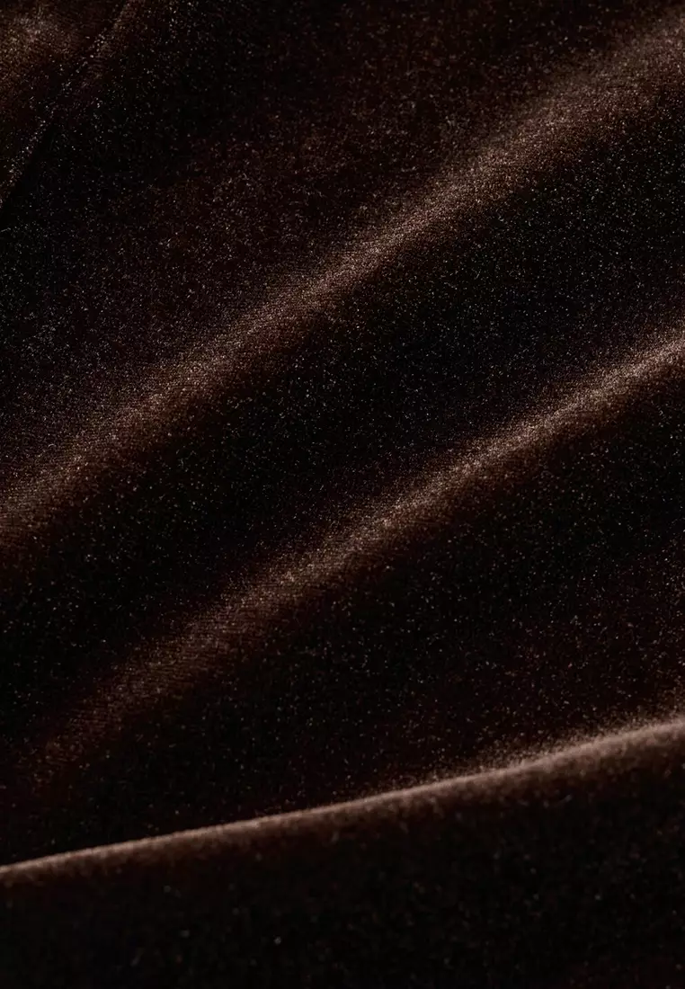 Velvet Wide-Leg Trousers