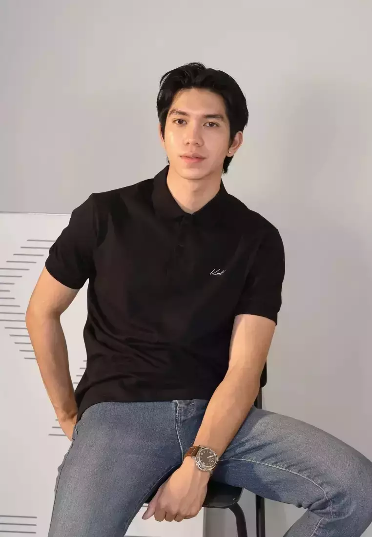 Kale PORTER BLACK / Polo Shirt Slim Fit / Kaos Polo Pria / Kaos Pria / Kaos Kerah / Cotton Combed 24S