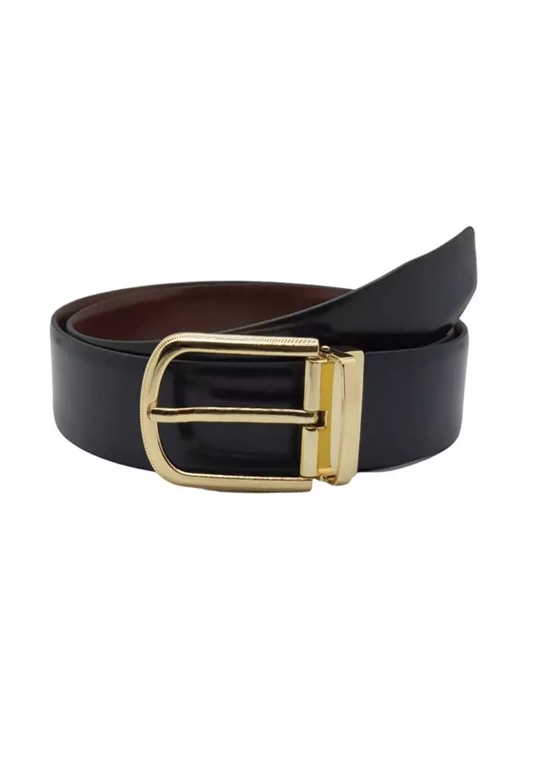 Black Formal Belt Men Real Leather Business Office wear belt Gold Palmilla Black
