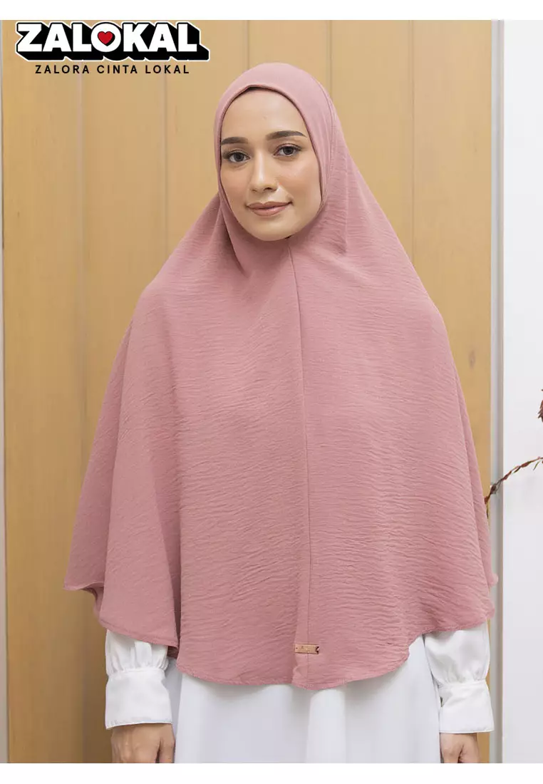 Safa Instan Syari (Hijab Syari Jumbo Menutup Dada) Dark Nude Pink