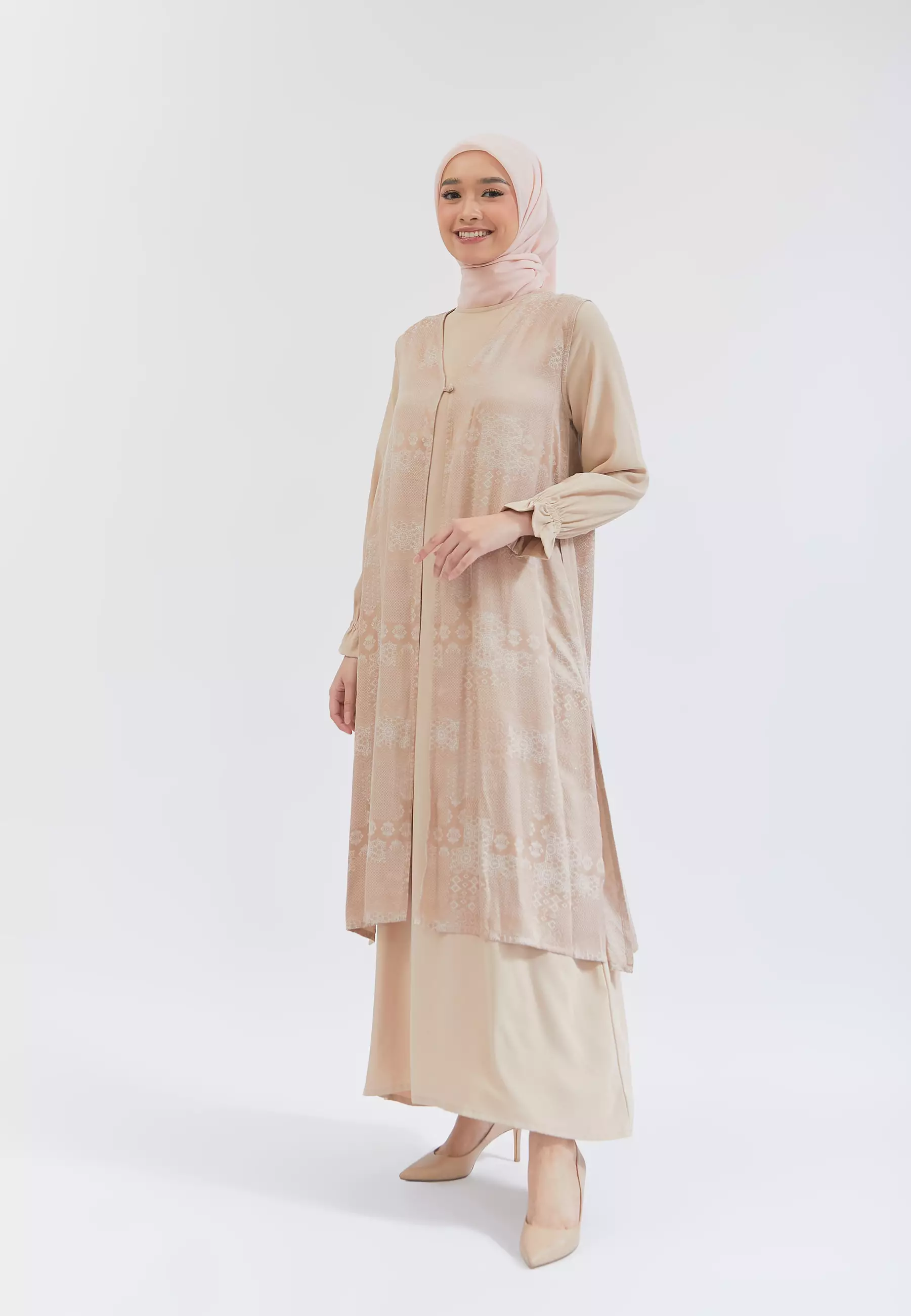 Amina Brown Two Set Dress (G.42137)