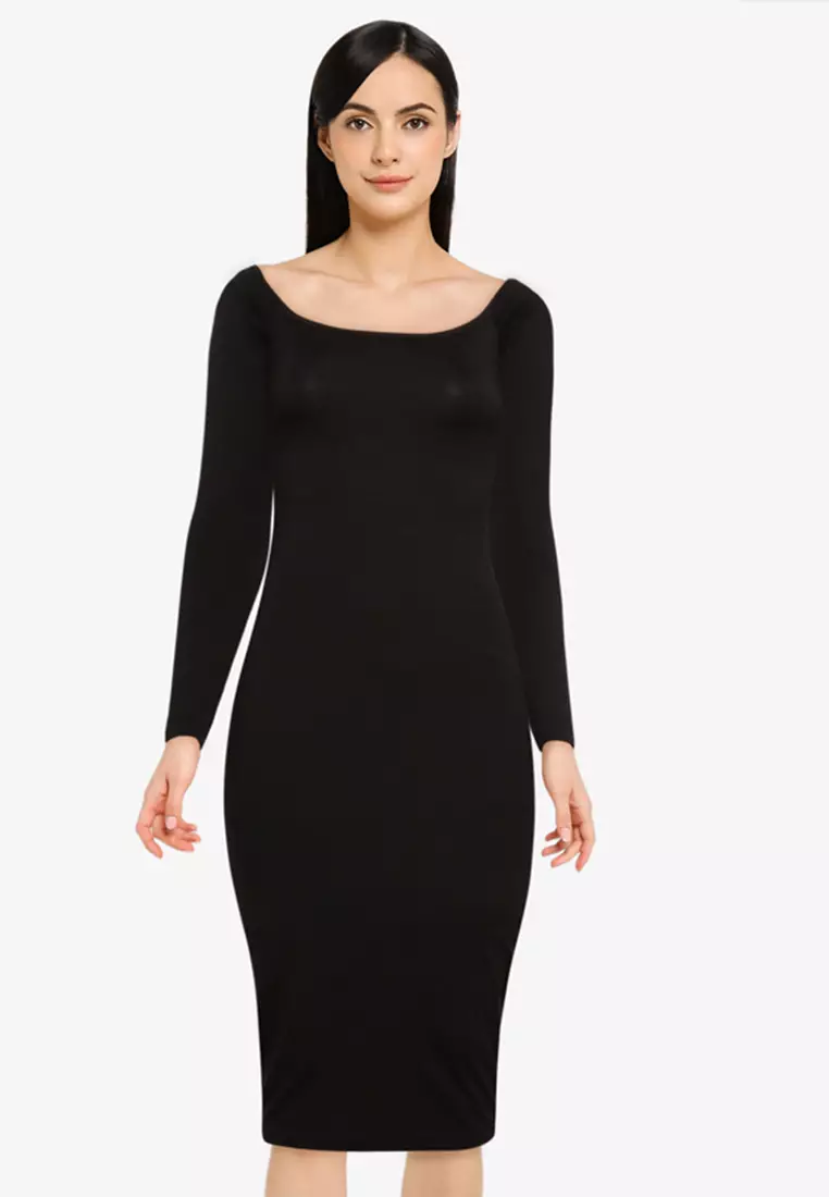 Missguided bardot midi store dress