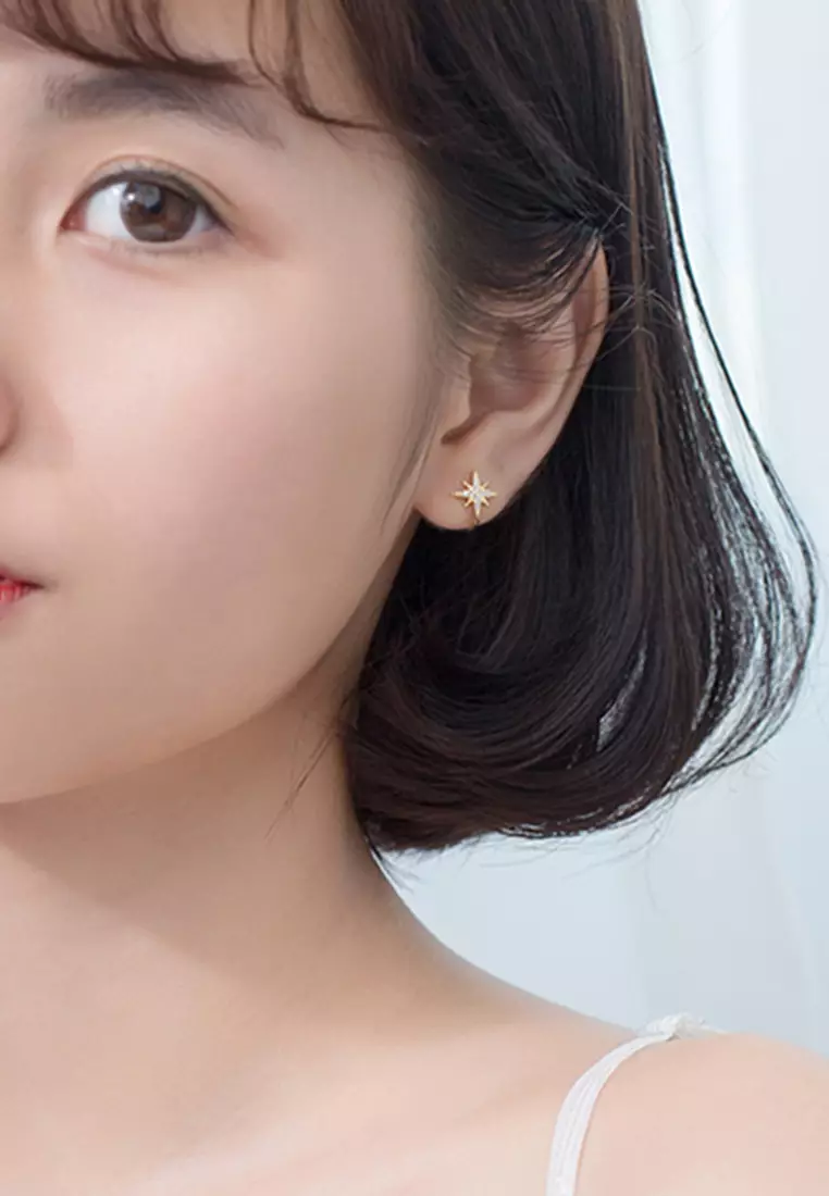 925 Silver Galaxy Star Design Ear Cuff JW AR-G9106