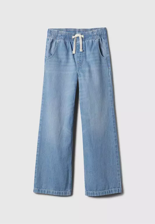 Kids High Rise Wide-Leg Pull-On Jeans